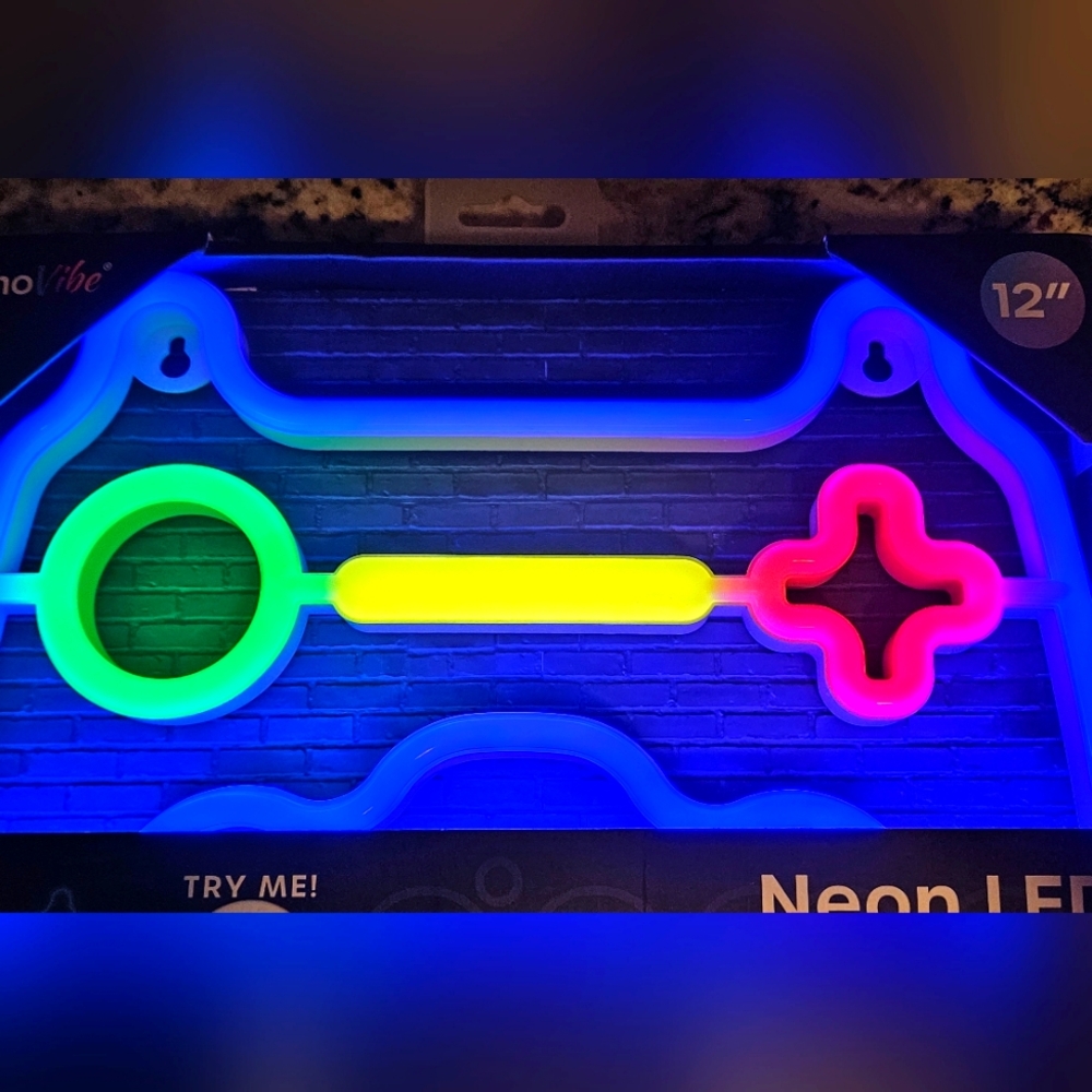 Neon LED Game Controller Sign